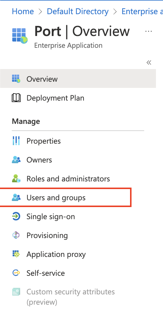 Azure AD users and groups