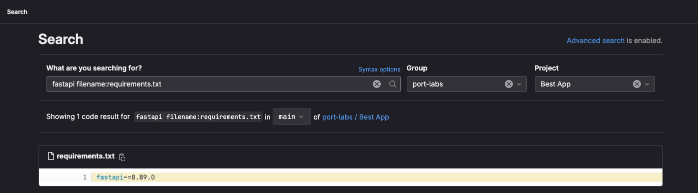 GitLab Search Query Syntax