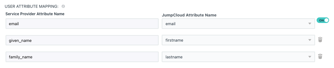 JumpCloud user attributes